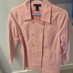 Harold's pink trench coat
